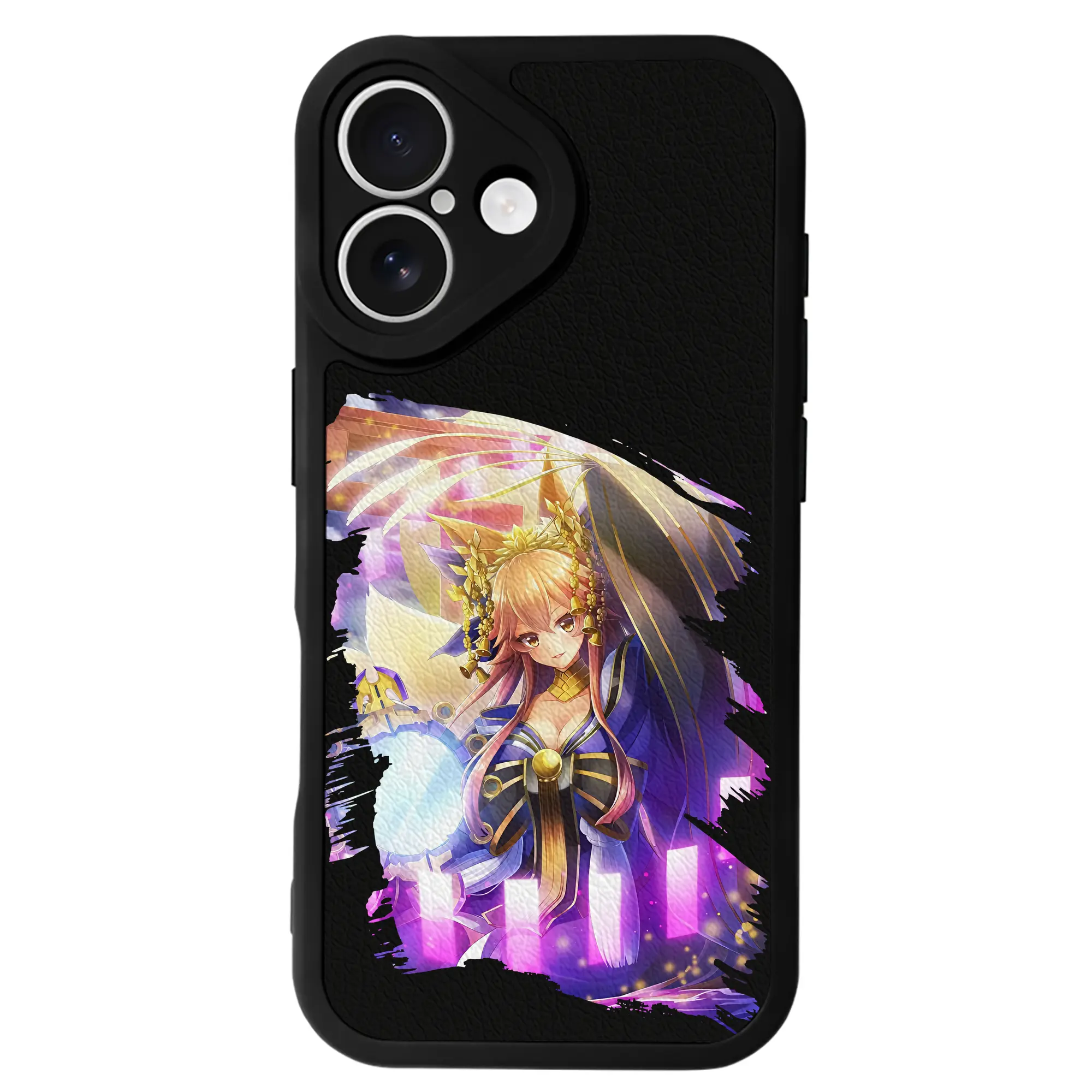 FGO グッズ,玉藻の前 - IPhone 16シリーズ対応 ・ シリコンスマホケース ・ レザー調 ・ 高精度フィット ・ 耐衝撃 ・ ワイヤレス充電対応 ・ 精密カット